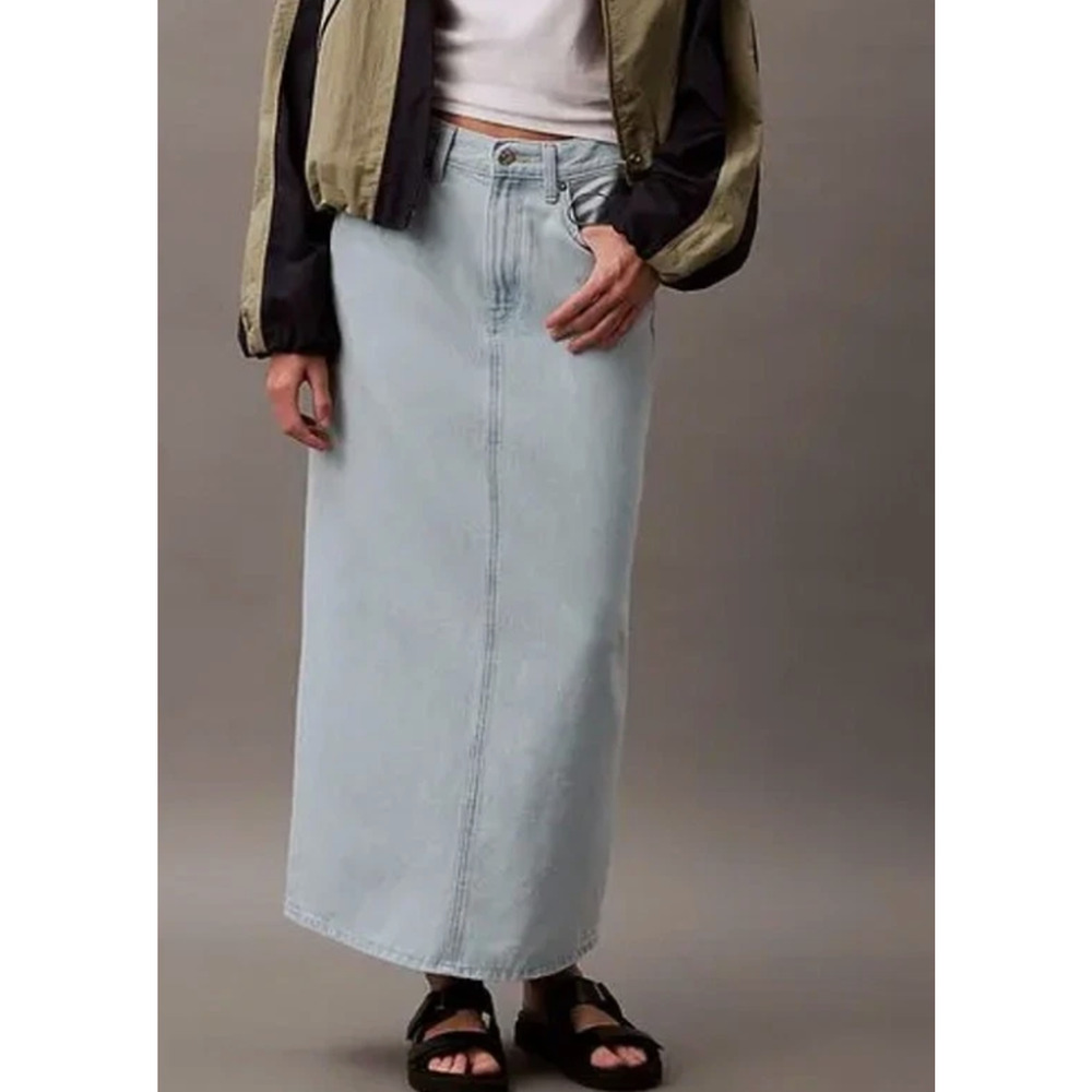 Calvin Klein Jeans Women's Denim Maxi Skirt Size W 30